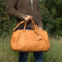 Leather Holdall Weekend Bag, thumbnail 5 of 12