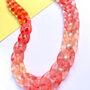 Chunky Terracotta Orange Acrylic Link Necklace, thumbnail 5 of 7