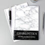Personalised Marble Wedding Planner A5 Notebook, thumbnail 5 of 6