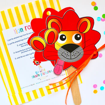 Kids Lion Rahh Sustainable Paper Craft Kit, 2 of 4