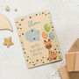Personalised Wooden Card For New Baby In Blue, thumbnail 4 of 5