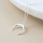 Personalised Sterling Silver Crescent Moon Pendant Necklace, thumbnail 4 of 7