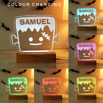 Personalised Frankenstein LED Halloween Light, 3 of 10