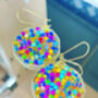 Super Sparkly Disco Earrings Hand Made Medium, thumbnail 6 of 12