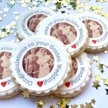 Personalised Edible Photo Anniversary Biscuit Gift Box, 3 of 8
