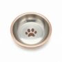Solid Copper Pet Bowl With Bone Motif, thumbnail 7 of 8