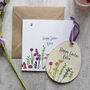 Personalised Easter Floral Wooden Decoration And Card, thumbnail 2 of 6