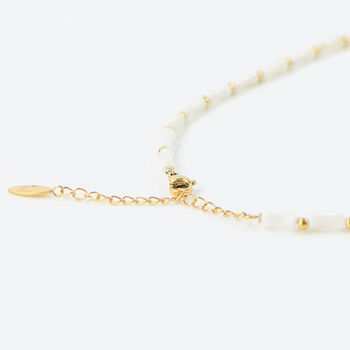 Mother Of Pearl Gold Necklace, 8 of 9