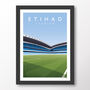 Manchester City Etihad Stadium From The Touchline Poster, thumbnail 7 of 7