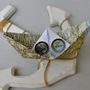 Coastal Location Map Cufflinks In Paper Boat, thumbnail 6 of 12