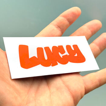 Personalised Kids Graffiti Name Sticker For Parties, 5 of 8