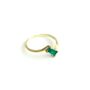 9ct Solid Gold Baguette Emerald Ring, thumbnail 2 of 4