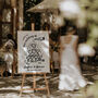 Personalised Hand Drawn Champagne Tower Welcome Sign, thumbnail 2 of 2