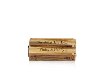 Personalised Engraved Hardwood Christmas Eve Box, 3 of 4