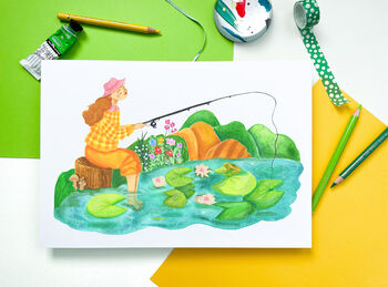 Fishing For Ideas | Illustrated Print, 2 of 3