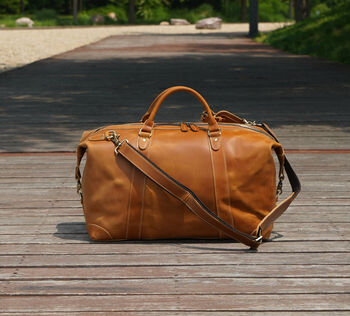 Genuine Leather Boarding Bag For Travelling, 5 of 12