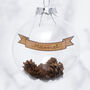 Personalised Banner Pine Cone Bauble, thumbnail 1 of 4