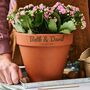 Personalised Wedding / Engagement Terracotta Flower Pot, thumbnail 1 of 3