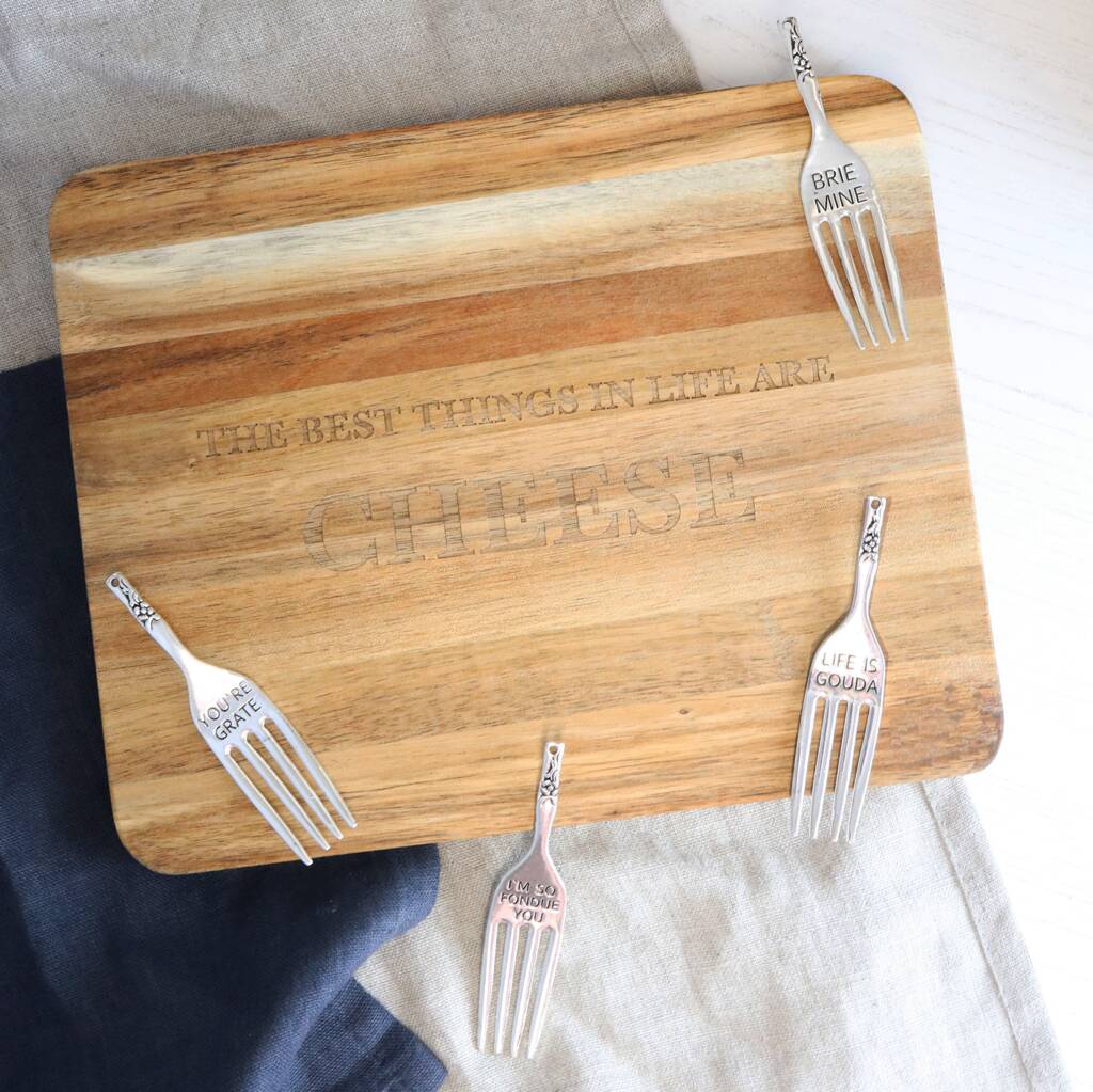 Cheese Board And Quote Forks, 1 of 6