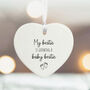 Personalised Porcelain Heart Bestie Baby Gift Pregnancy Keepsake, thumbnail 2 of 2