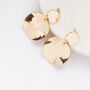 Hammered Gold Colour Double Disc Drop Earrings, thumbnail 3 of 6