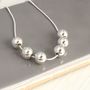 60th Birthday Handmade Silver Bead Necklace, thumbnail 6 of 6