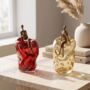 Abstract Glass Sculpture With Bronze Figure Set Of Two, thumbnail 3 of 6