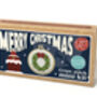 Merry Christmas Mini Matchbox Cross Stitch Kit, thumbnail 2 of 5