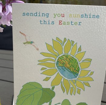 Contemporary Sunflower Easter Card, 3 of 3