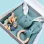 Bunny Muslin New Baby Gift Set In Keepsake Box, thumbnail 5 of 12
