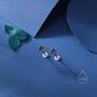 Sterling Silver Black Cz Earrings, thumbnail 3 of 12