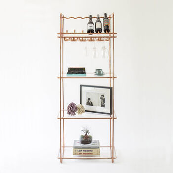 Handmade Shelving Unit With Wine Rack And Glass Rack, 2 of 5