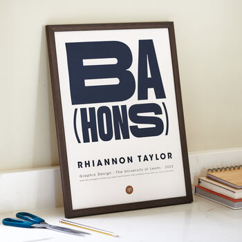 Personalised Graduation Gift Print Exhibition Style, 3 of 11