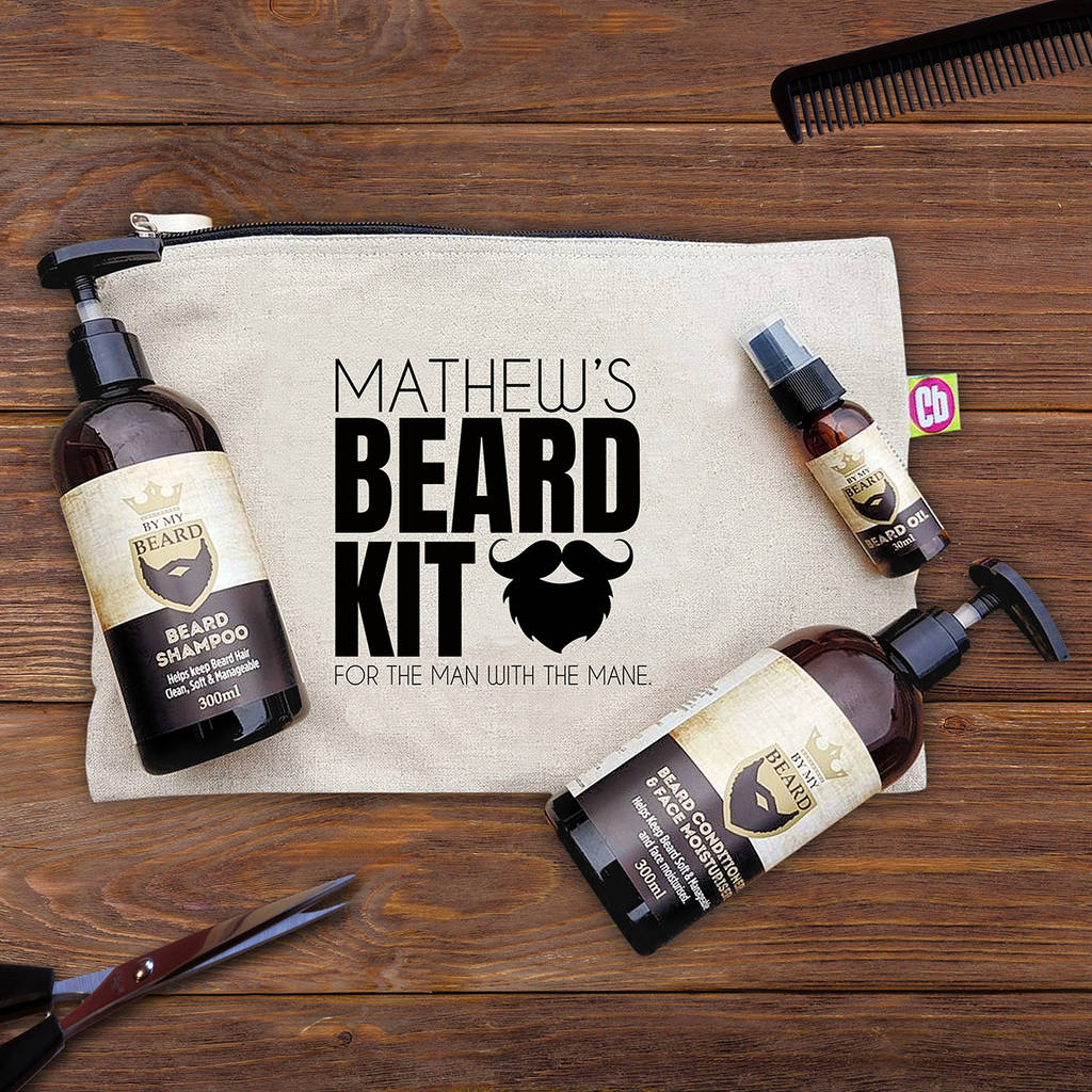 Personalised Beard Grooming Kit By Jonny's Sister