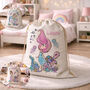 Personalised Mermaid Drawstring Toy Sack, Girls Dress Up Storage Bag, thumbnail 1 of 4