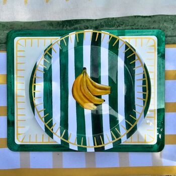 Banana Stripe China Plate, 3 of 6