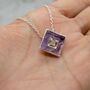 Raw Amethyst And Opal Sterling Silver Pendant Necklace, thumbnail 6 of 7