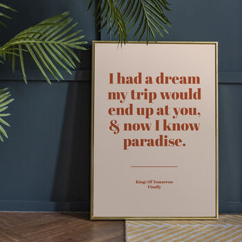 Personalised Lyric Print, 2 of 8