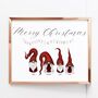 Personalised Red Christmas Family Gonk Print, thumbnail 1 of 3