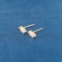 Baguette April Birthstone Stud Earrings, thumbnail 1 of 7