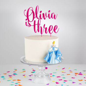 Personalised Acrylic Birthday Age Cake Topper, 2 of 5