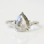 Pear Rose Cut Salt And Pepper Diamond Engagement Ring, thumbnail 1 of 4