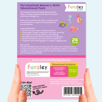 Personalised Mermaids Birthday Number Skills Cards Gift Box, 7 of 8