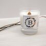 Alphabet Vegan Candle With Wood Wick For Friends, thumbnail 4 of 8