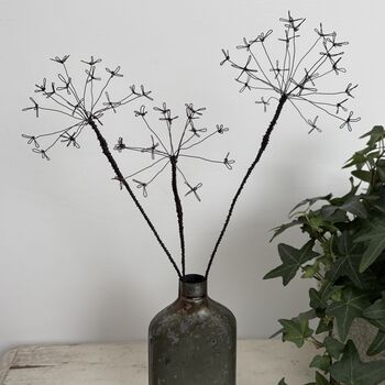 Three Fine Wire Cow Parsley Stems, 6 of 9