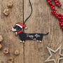 Dachshund / Sausage Dog Christmas Decoration Personalisation Available, thumbnail 2 of 6