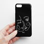 Abstract Line Art Black Personalised Phone Case, thumbnail 2 of 6