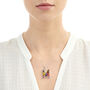 Gift For Teacher Initial Pendant Necklace With Real Flowers, thumbnail 4 of 12