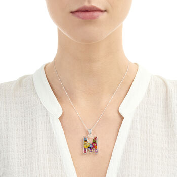 Gift For Teacher Initial Pendant Necklace With Real Flowers, 4 of 12