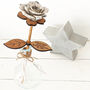 Handmade Pottery Ceramic And Personalised Wood Rose, thumbnail 8 of 8